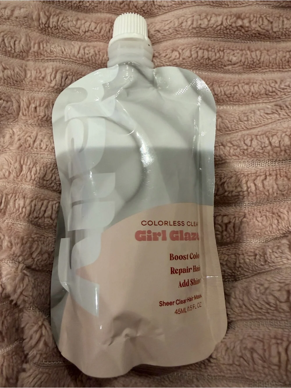 Ulta Beauty Girl Glaze Colorless Clear Hair - White and Light Pink Pack